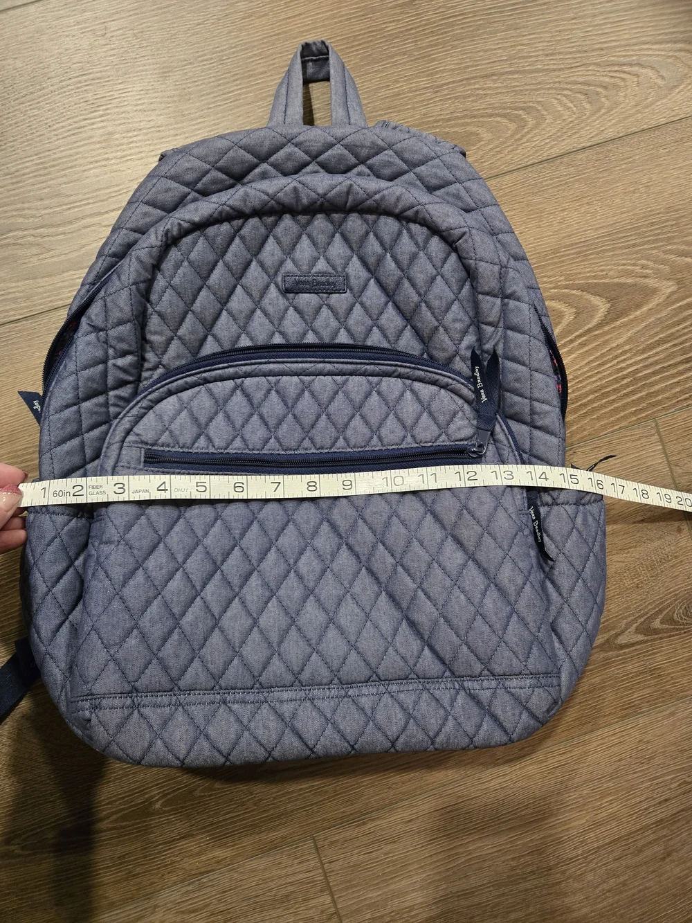 Vera Bradley Quilted Light Gray Backpack